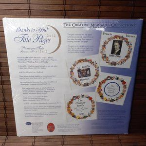 Creative Memories 12x12 Thanks To You Title Pages 2 Sheets RCM-12BL